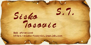 Sisko Tošović vizit kartica